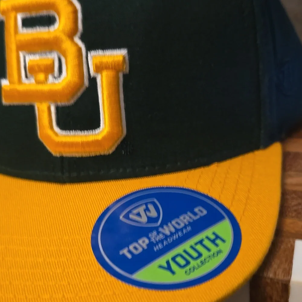 Top of the World Green and Gold BU Youth Cap